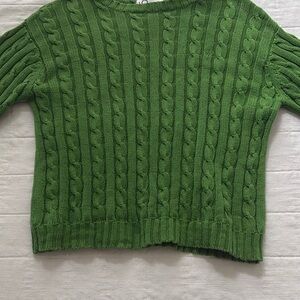 Lilly Pulitzer Green Cable Knit Sweater